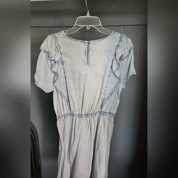 Doe & Rae Light Blue Ruffle Dress - Picture 2 of 3